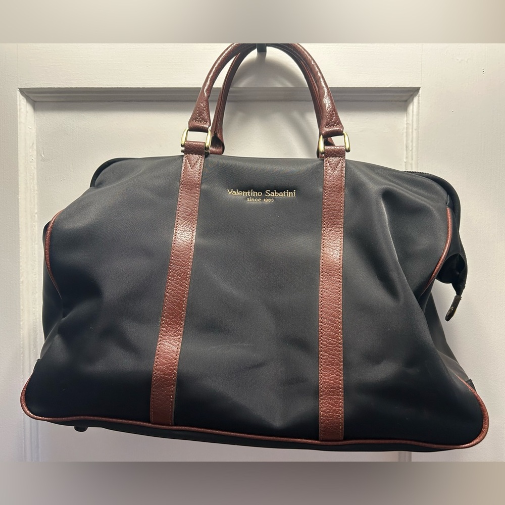 Valentino Sabatini Black and Brown Unisex Travel Bag NWOT